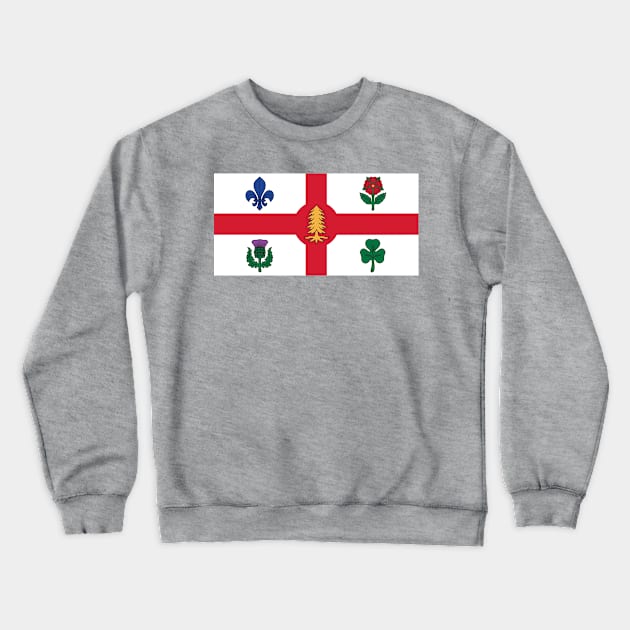 Flag of Montreal, Quebec Crewneck Sweatshirt by brigadeiro